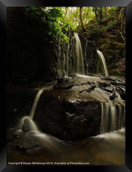 Waterfall in Spring 15 Framed Print by Darren Whitehead
