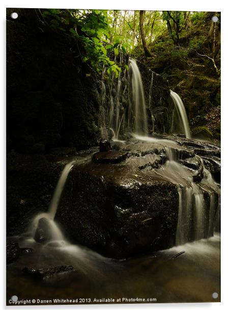 Waterfall in Spring 15 Acrylic by Darren Whitehead