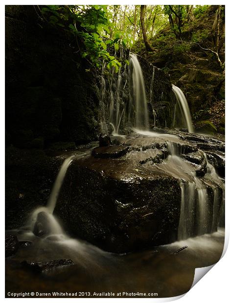 Waterfall in Spring 15 Print by Darren Whitehead