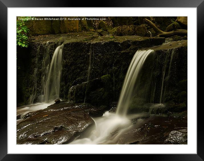 Waterfall in Spring 16 Framed Mounted Print by Darren Whitehead