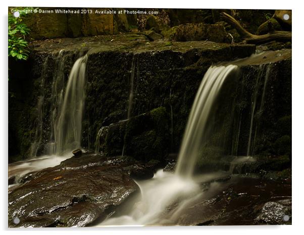 Waterfall in Spring 16 Acrylic by Darren Whitehead