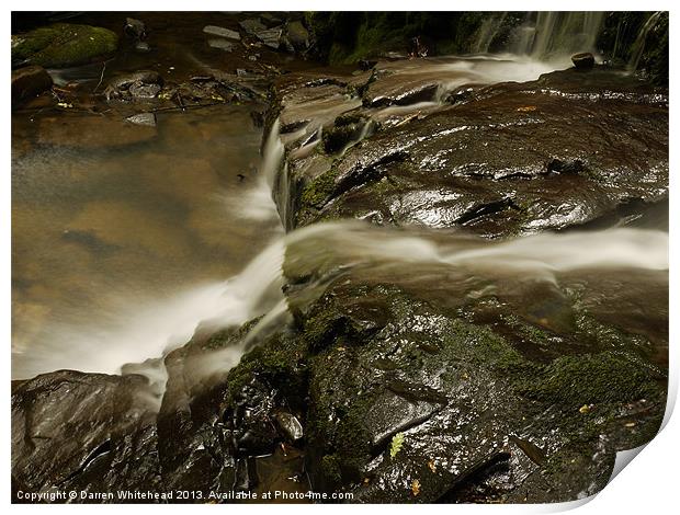 Waterfall in Spring 17 Print by Darren Whitehead