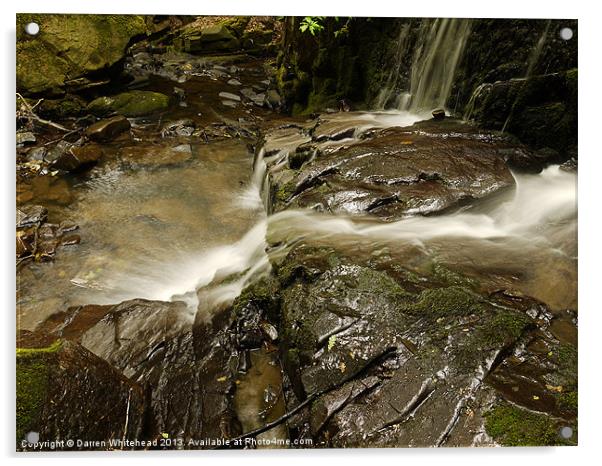 Waterfall in Spring 18 Acrylic by Darren Whitehead
