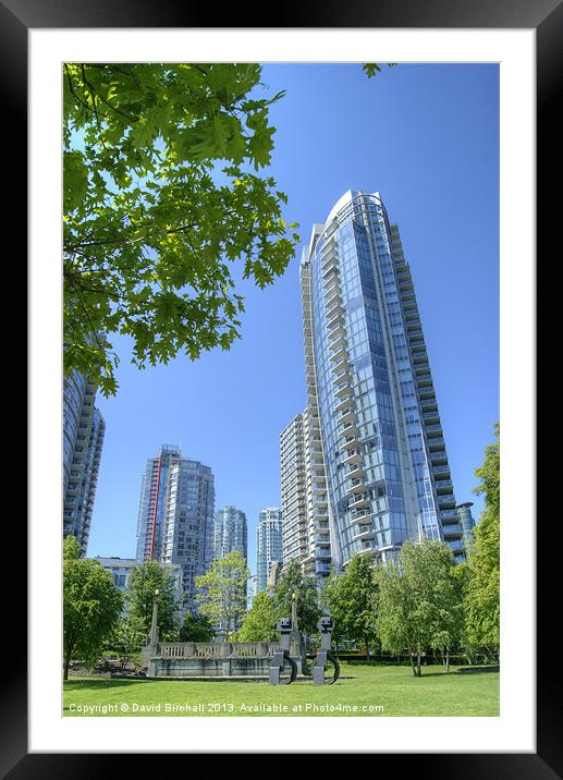 Vancouver Cityscape Framed Mounted Print by David Birchall