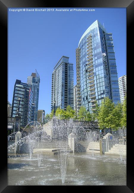 Vancouver Cityscape Framed Print by David Birchall