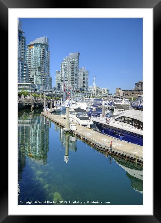 Coal Harbour,  Vancouver, Canada Framed Mounted Print by David Birchall