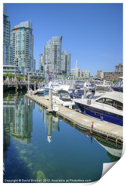Coal Harbour,  Vancouver, Canada Print by David Birchall