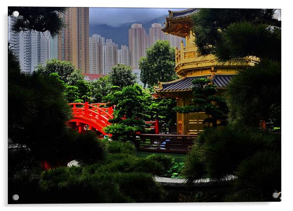 Gardens of Nan Lian Acrylic by peter tachauer