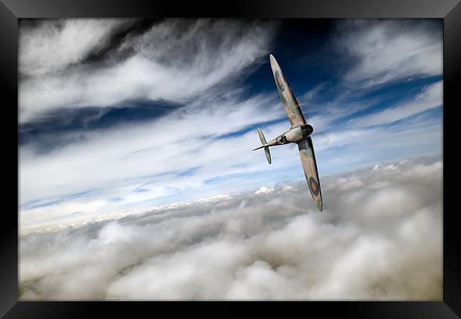 Freedom: Spitfire solo Framed Print by Gary Eason