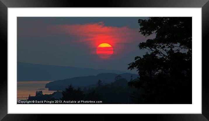 Dunvegan Sunset Framed Mounted Print by David Pringle