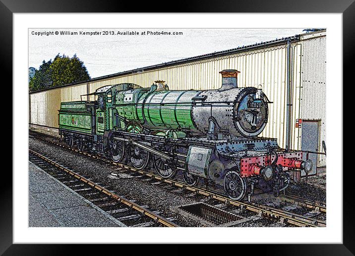 West Somerset Manor Class No 7828 “Norton Manor” Framed Mounted Print by William Kempster