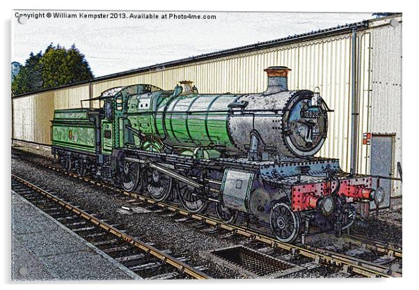 West Somerset Manor Class No 7828 “Norton Manor” Acrylic by William Kempster