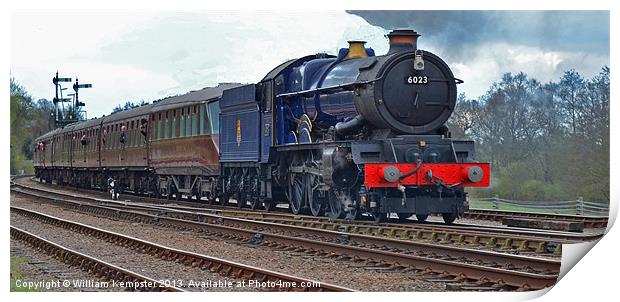 GWR King Class No 6023 King Edward II Print by William Kempster