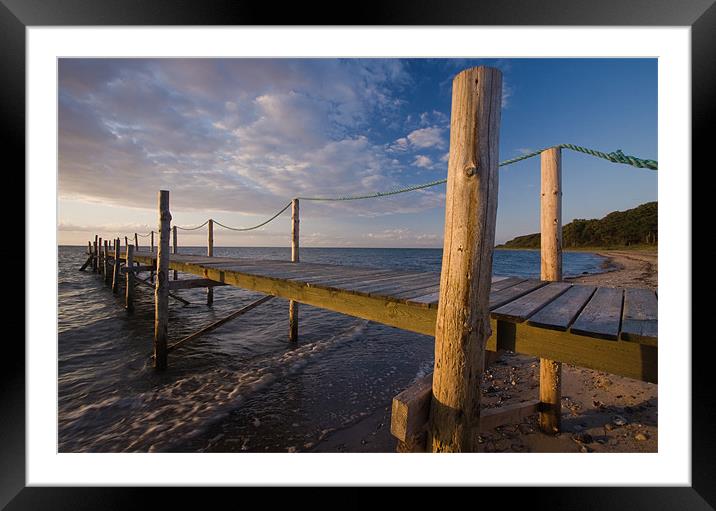 Pier at sunset Framed Mounted Print by Thomas Schaeffer