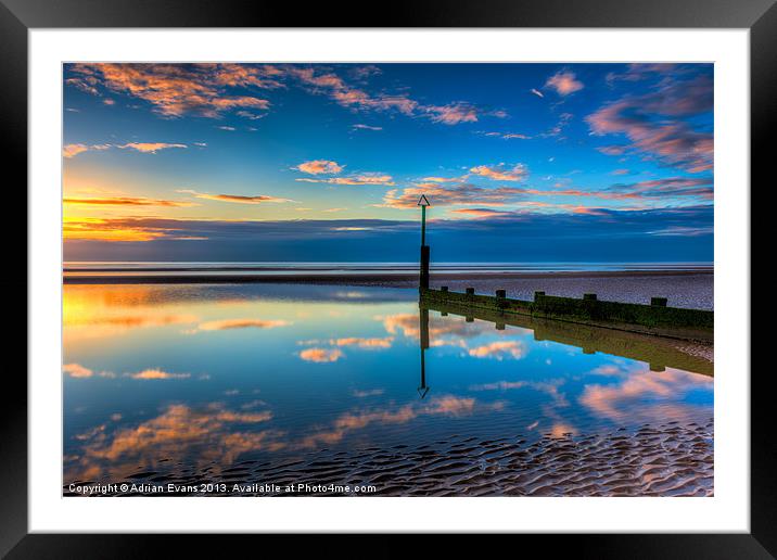 Reflections Framed Mounted Print by Adrian Evans