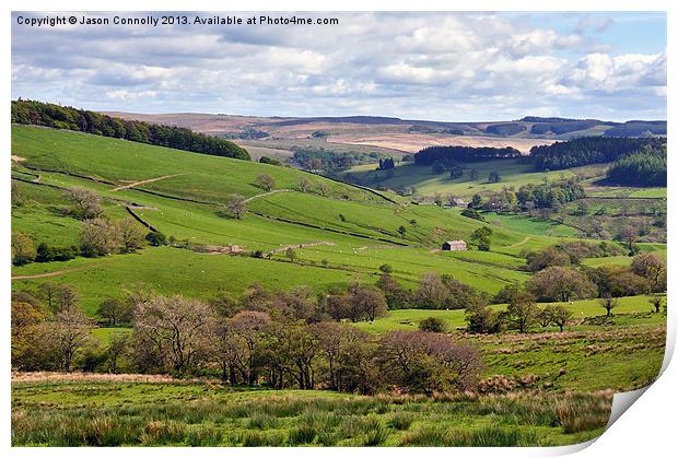 Bowland In Lancashire Print by Jason Connolly