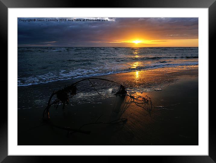Sunset At Cleveleys Framed Mounted Print by Jason Connolly