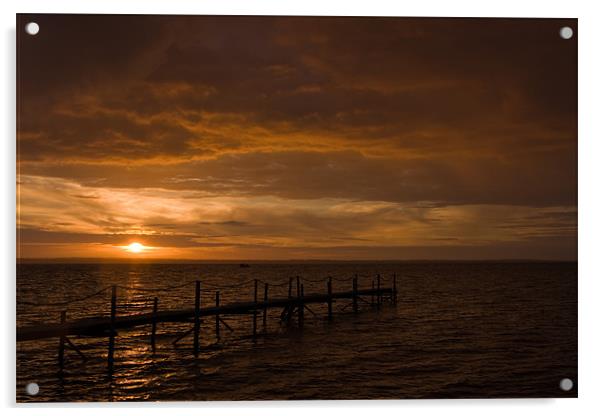 Baltic Sunset Acrylic by Thomas Schaeffer