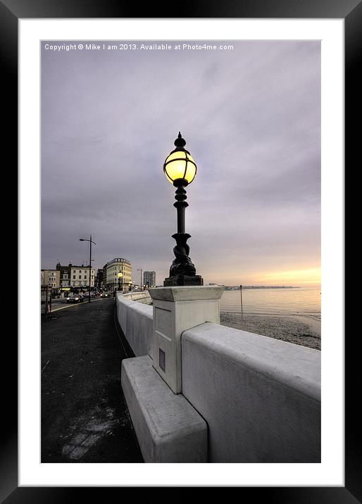 Retro street lighting in Margate Framed Mounted Print by Thanet Photos
