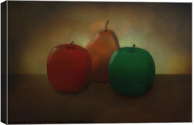 APPLES AND PEAR Canvas Print by Tom York