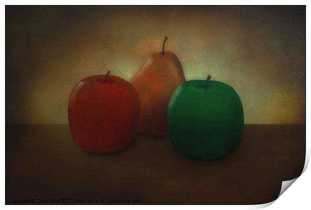 APPLES AND PEAR Print by Tom York