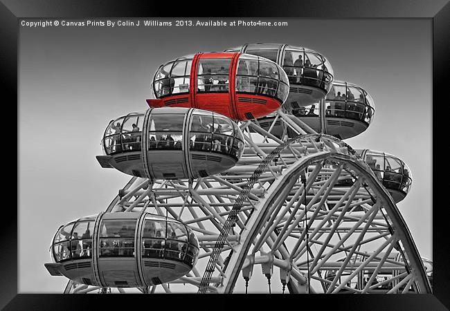 The Red Pod - The London Eye Framed Print by Colin Williams Photography