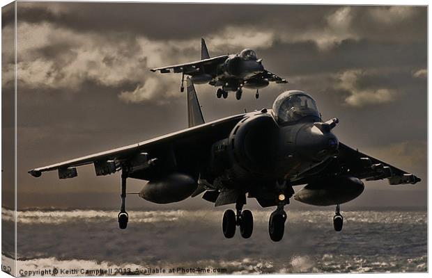 Harrier pair Canvas Print by Keith Campbell