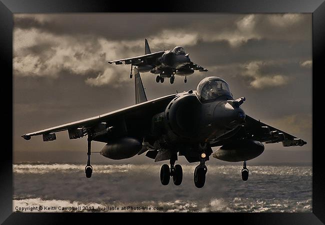 Harrier pair Framed Print by Keith Campbell