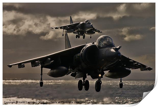 Harrier pair Print by Keith Campbell