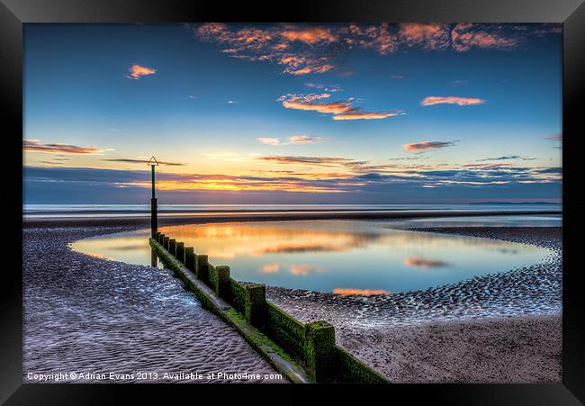 Welsh Sunset Framed Print by Adrian Evans