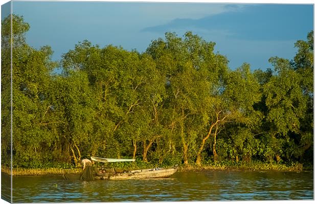 Vietnamese Fishing Boat, Vietnam Canvas Print by Mark Llewellyn