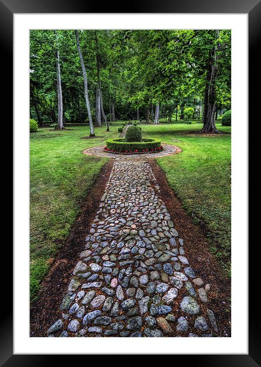 Garden Path Framed Mounted Print by Ian Mitchell