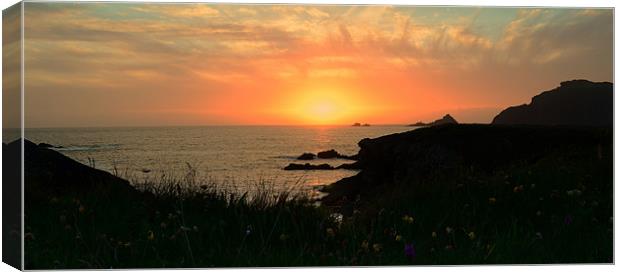 Sunset Clogher Canvas Print by barbara walsh