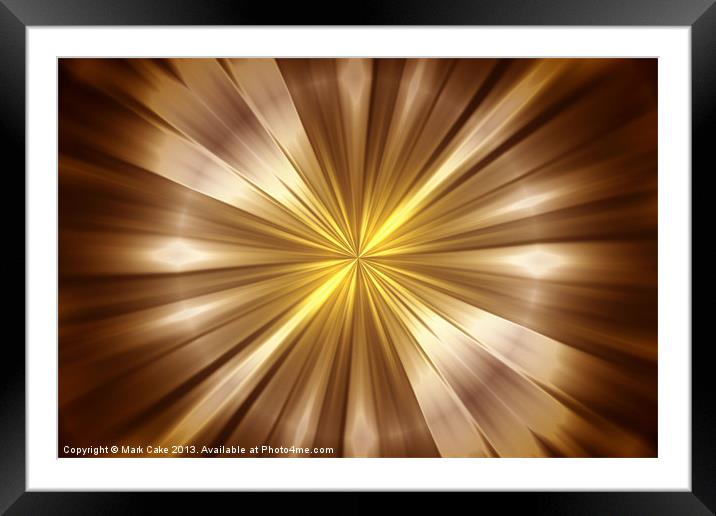 Copper rays Framed Mounted Print by Mark Cake
