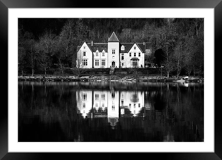 Loch Side Dwelling. Framed Mounted Print by David Hare