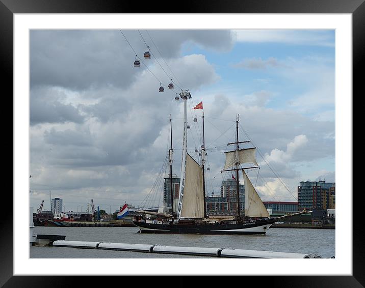 Ship Oosterchelde at Greenwich Framed Mounted Print by Ursula Keene