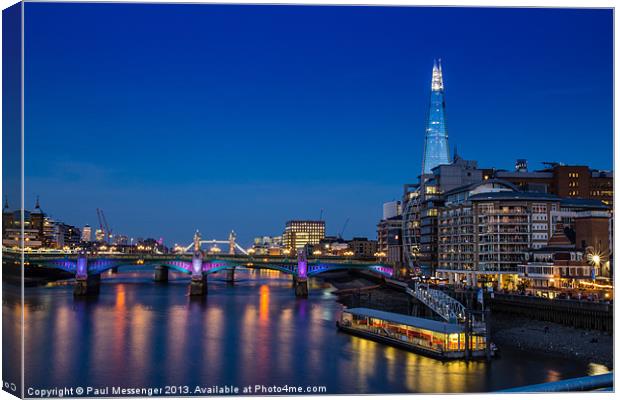 Shard View Canvas Print by Paul Messenger
