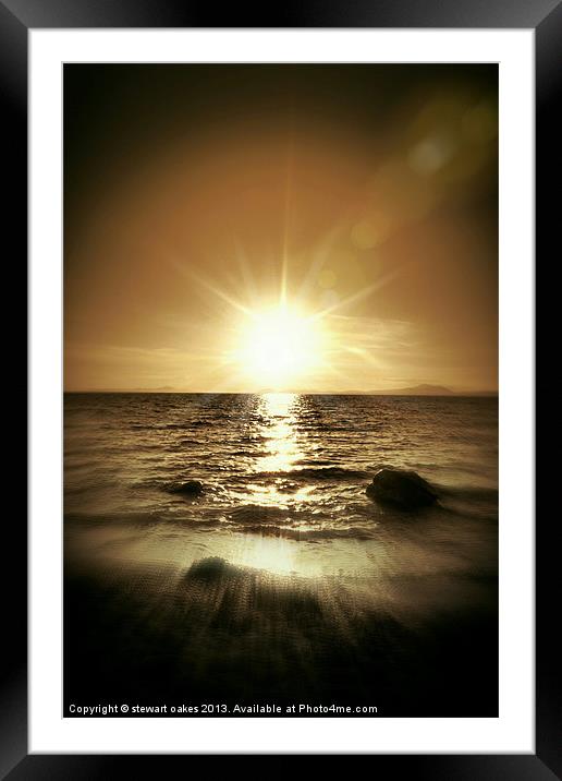 blinding end to the day Framed Mounted Print by stewart oakes