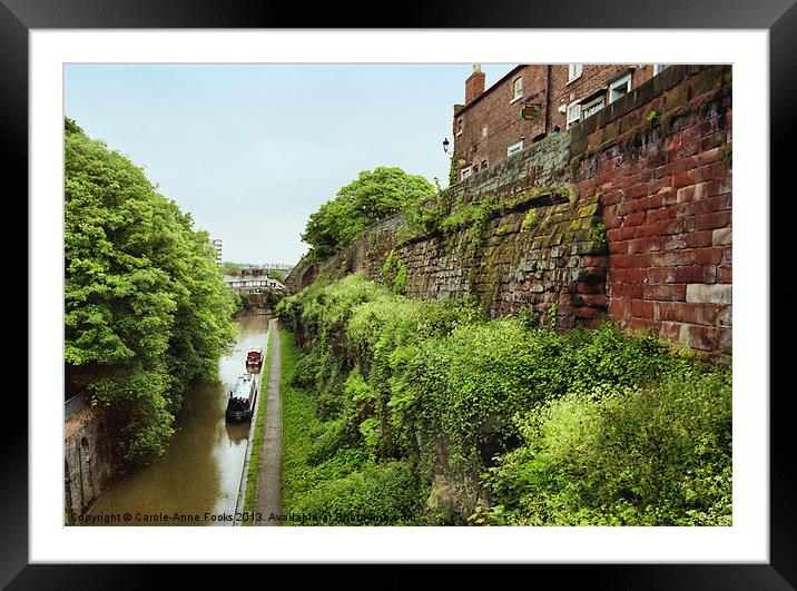 Chester City Walls and Canal Framed Mounted Print by Carole-Anne Fooks