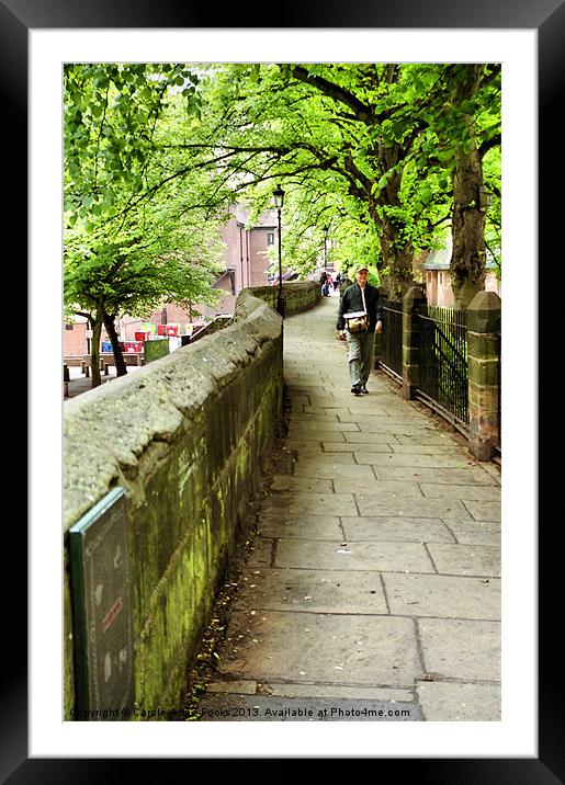 Chester City Walls Framed Mounted Print by Carole-Anne Fooks