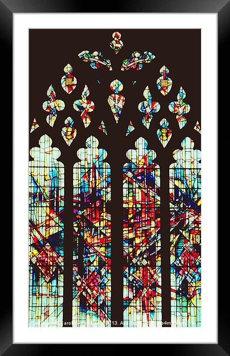 Stained Glass in Chester Cathedral Framed Mounted Print by Carole-Anne Fooks