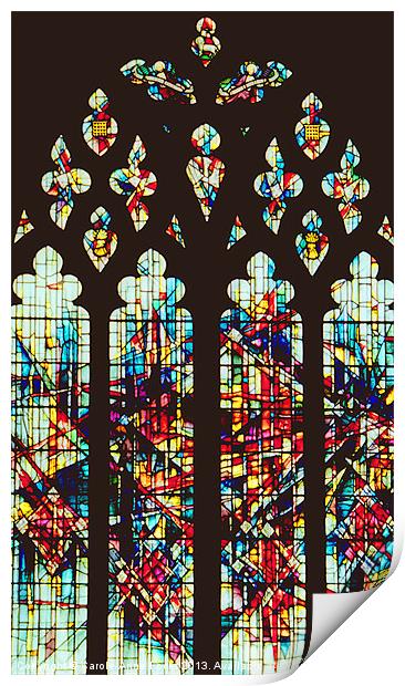 Stained Glass in Chester Cathedral Print by Carole-Anne Fooks