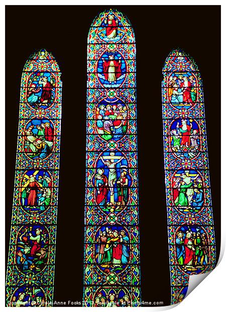 Chester Cathedral Stained Glass Print by Carole-Anne Fooks