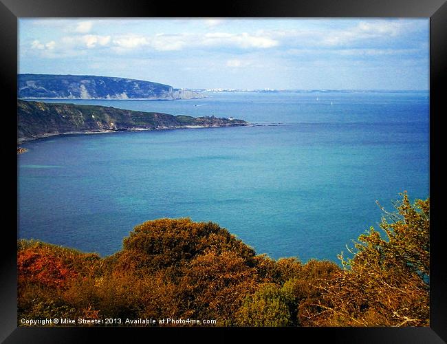 Durlston Bay Framed Print by Mike Streeter