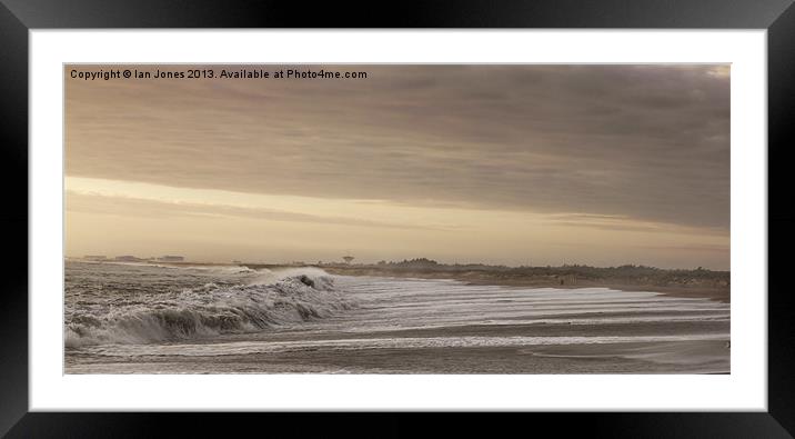 Tidal surge Framed Mounted Print by Ian Jones