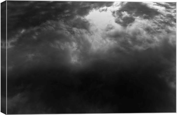 Monochrome sky Canvas Print by David Pyatt