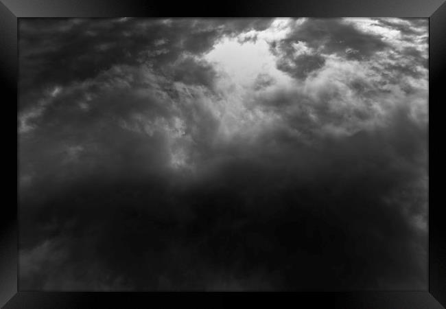 Monochrome sky Framed Print by David Pyatt