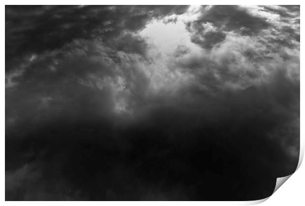 Monochrome sky Print by David Pyatt