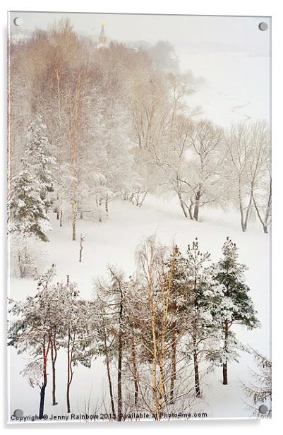 Winter Delight Acrylic by Jenny Rainbow