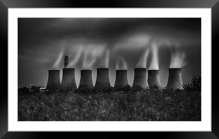Power Station in Black and White Framed Mounted Print by Nigel Jones